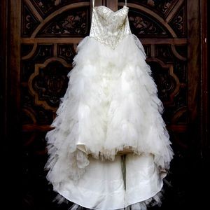 Strapless wedding gown